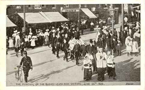 bushey heath hertfordshire fire funeral herts watford genealogy small 1905 26th victims june